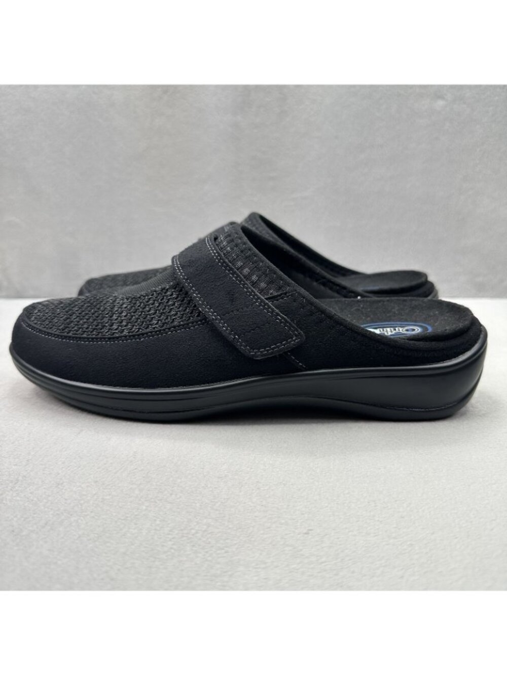 OrthoFeet Louise 736 Womens Size 9.5 (B) Mule Black Mesh Orthopedic Slipper Clog - Picture 3 of 8